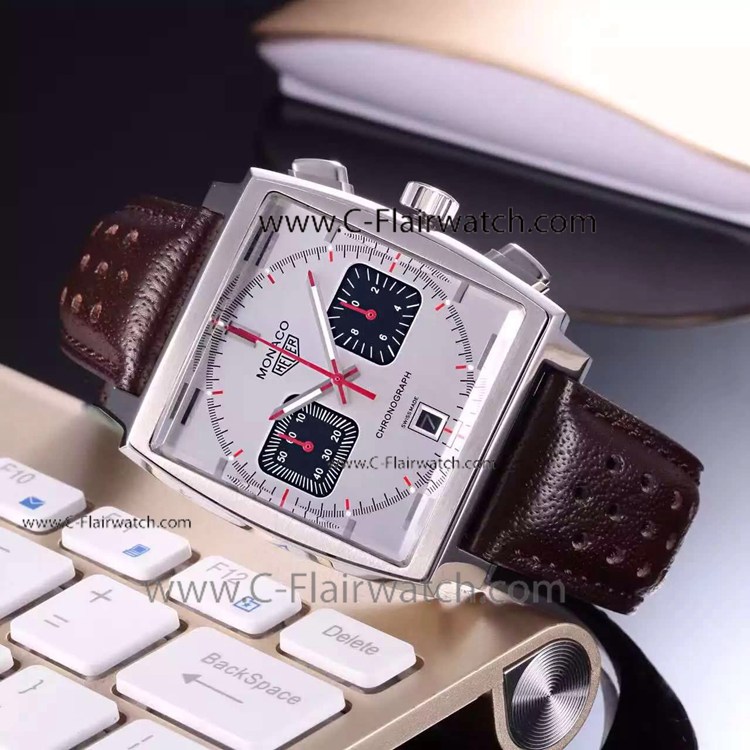 Copy Tag Heuer Monaco Quartz Watch White Dial